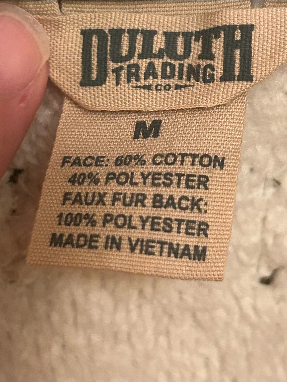 Duluth Trading Co Olive Waffle-Knit Sherpa-Lined Shirt Jacket